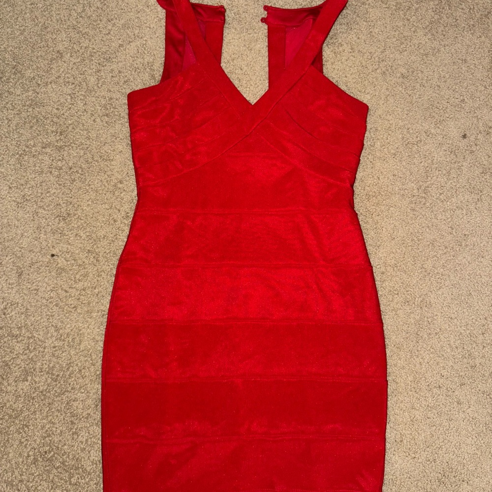 Emerald Sundae Vibrant Red Mini Dress